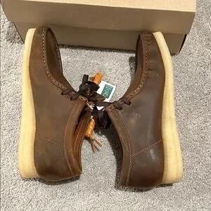Clarks | Shoes | Clarks Mens Brown Leather Loafers With Tan  display picture 1